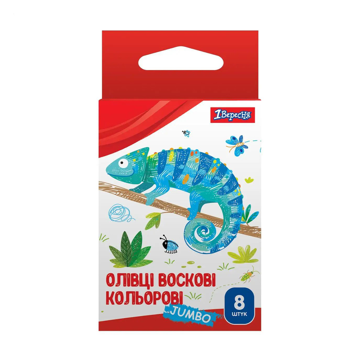 Набір воскових олівців 1 Вересня Zoo Land Jumbo, 8 кольорів (590139)